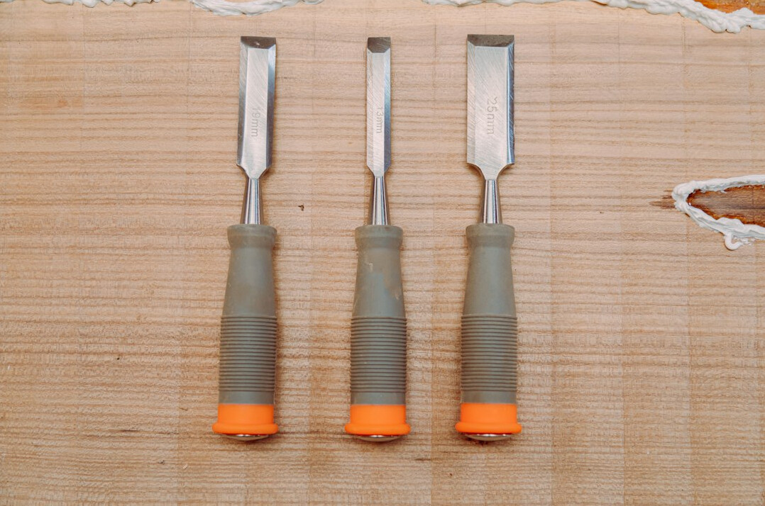 woodworking with chisel